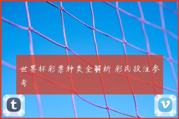 世界杯彩票种类全解析 彩民投注参考